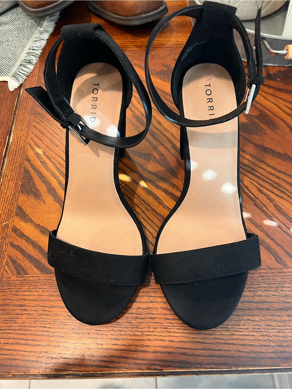 torrid Black Ankle Strap Block Heels